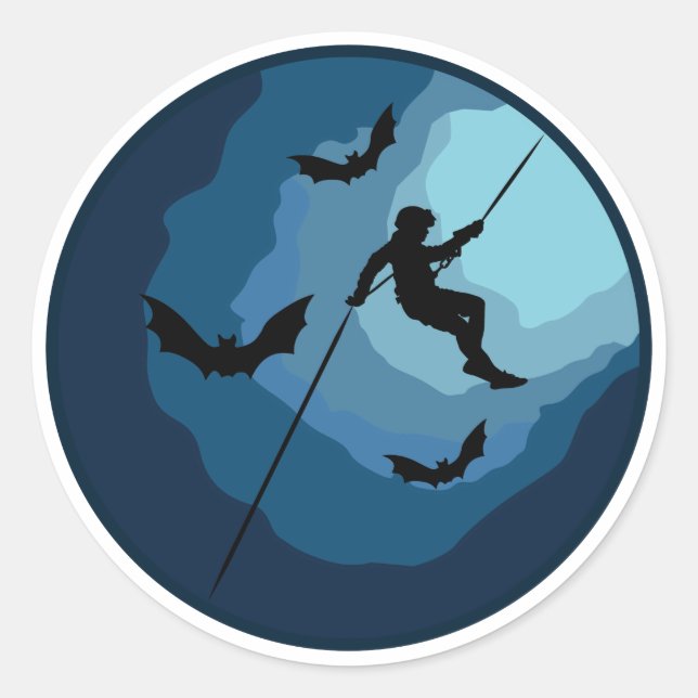 Adesivo Redondo Agrupamento Ortográfico de Cavernas (Frente)