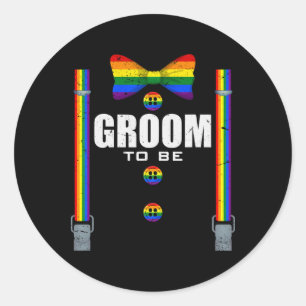 Adesivo Redondo Agrupamento Para Ser Gay Lgbtq Orgulho Arco-Íris C