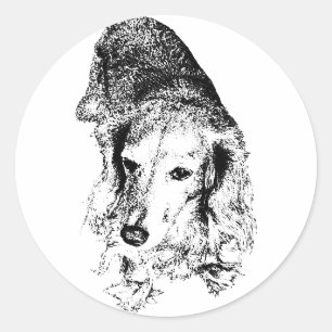 Adesivo Redondo Agrupe-se – Dachshund