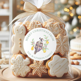 Adesivo Redondo Água Doze Dias de Presente de Natal