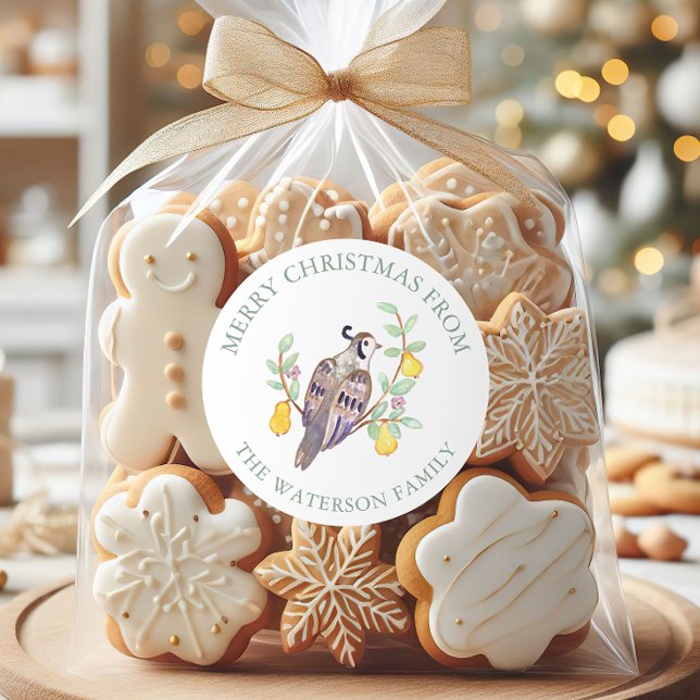 Adesivo Redondo Água Doze Dias de Presente de Natal (Criador carregado)