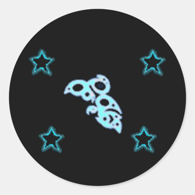 ADESIVO REDONDO ÁGUA - ESTRELAS GODRUNS (Frente)