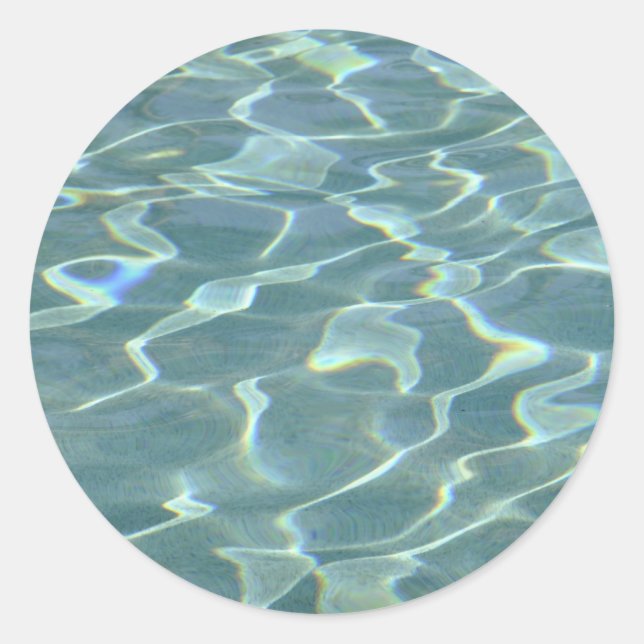 Adesivo Redondo água numa piscina de natação (Frente)