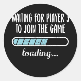 Adesivo Redondo Aguardando Que O Jogador 3 Se Junte Ao Carregament