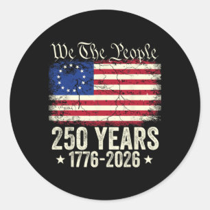 Adesivo Redondo Águia 250 Anos Americano 1776 2026 250º Nascimento