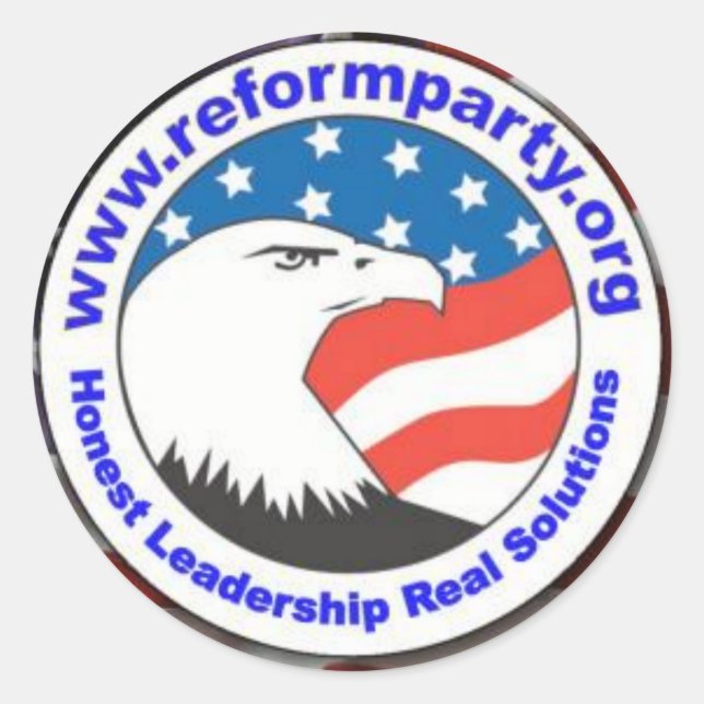 Adesivo Redondo Águia 3 do Partido Reformador (Frente)