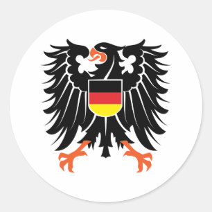 Adesivo Redondo Águia brasão Alemanha Eagle crest Germany