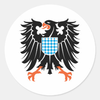 Adesivo Redondo Águia brasão Baviera Eagle crest Bavaria