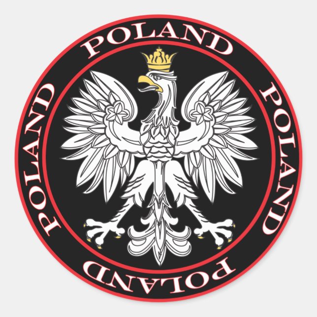 Adesivo Redondo Águia Polonesa redonda (Frente)