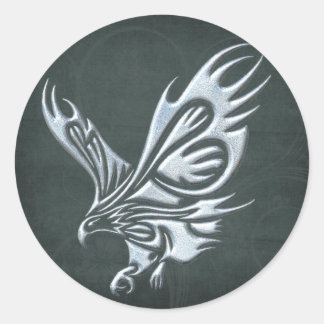 Adesivo Redondo Águia Tribal