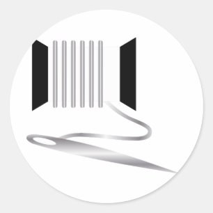 Adesivo Redondo Agulha e linha