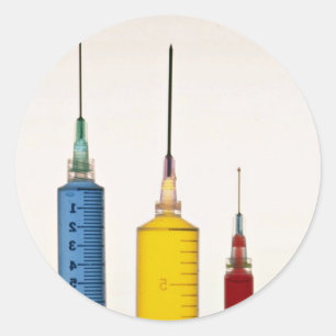 Adesivo Redondo Agulhas Hypodermic