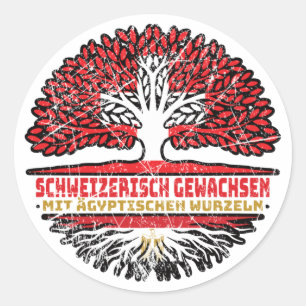 Adesivo Redondo Ägypten Ägyptisch Schweizer Schweiz Baum Wurzel
