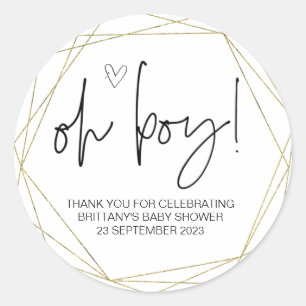 Adesivo Redondo Ah, Chá de fraldas Bonito... é a favor da mamãe