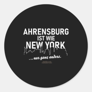 Adesivo Redondo Ahrensburg É Como Nova York