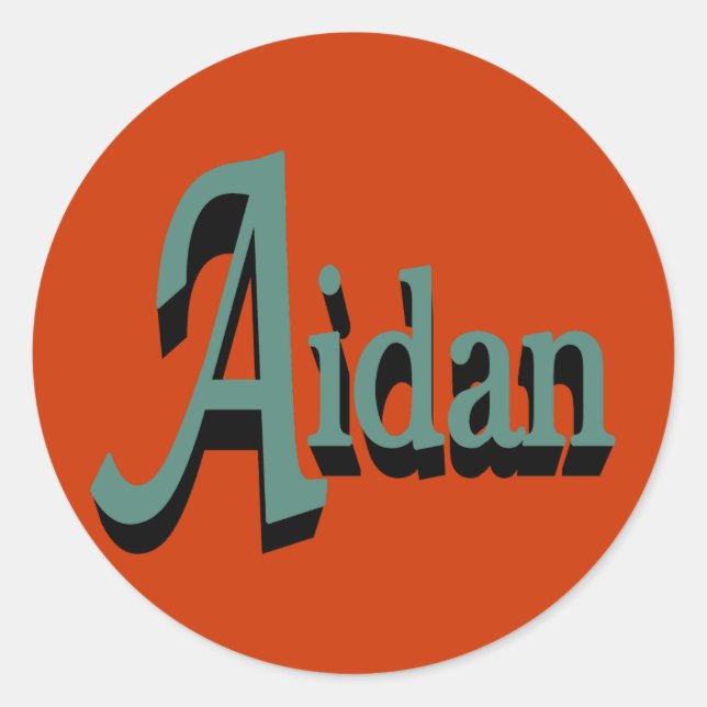 Adesivo Redondo Aidan Stickers (Frente)