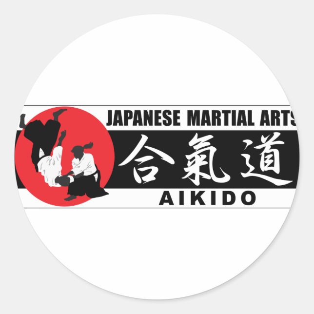 Adesivo Redondo Aikido 2 (Frente)