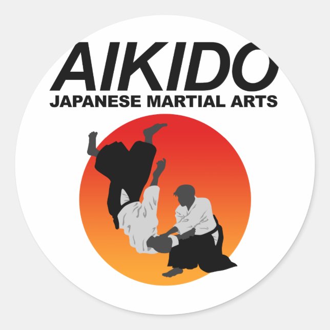 Adesivo Redondo Aikido 3 (Frente)