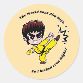 Adesivo Redondo Aim High Sticker