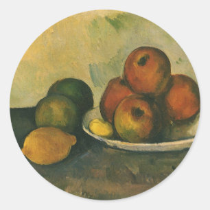 Adesivo Redondo "Ainda com as Maçãs" por Paul Cezanne