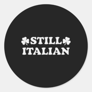 Adesivo Redondo Ainda Italiano Com Shamrock Saint Patricks Day _1