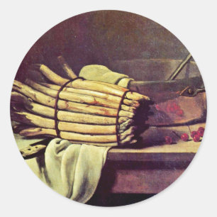 Adesivo Redondo Ainda vida com aspargo por Bonvin François