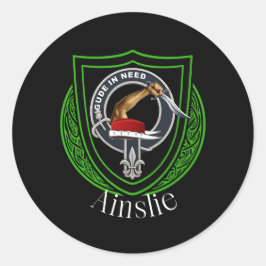 Adesivo Redondo Ainslie Scottish Clan Crest