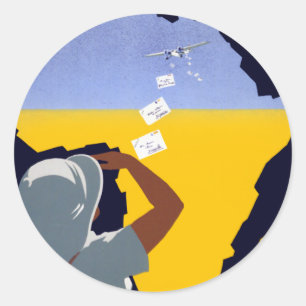 Adesivo Redondo Air Afrique: L'Afrique Francaise