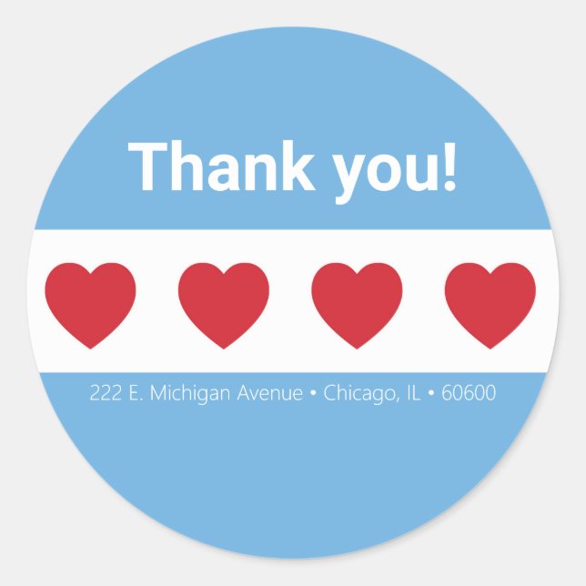 Adesivo Redondo Airbnb | Vinheta | Chicago (Frente)