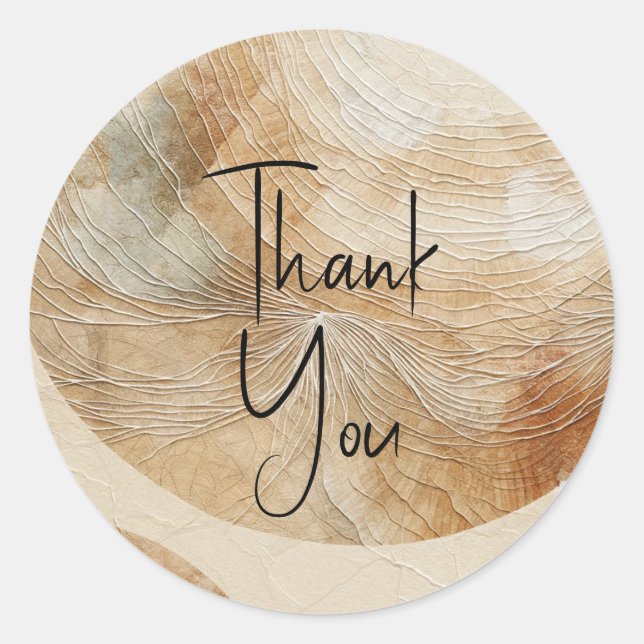 Adesivo Redondo Airy Neutral Natural Elements Bohemian Boho (Frente)