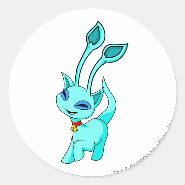 Adesivo Redondo Aisha Blue (Frente)