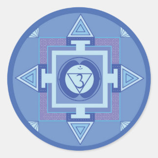 Adesivo Redondo Ajna Chakra Mandala (Third eye chakra)