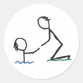 Adesivo Redondo Ajuda na Mão