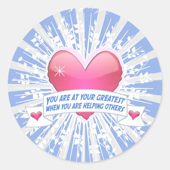 Adesivo Redondo Ajudando outros (Frente)