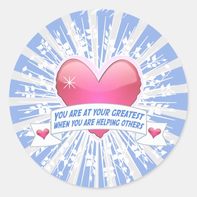 Adesivo Redondo Ajudando outros (Frente)