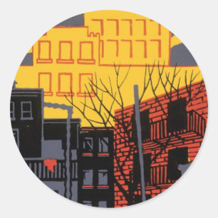 Adesivo Redondo Ajude a sua vizinhança