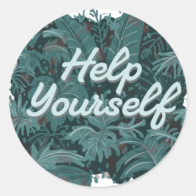 Adesivo Redondo Ajude-se (Frente)