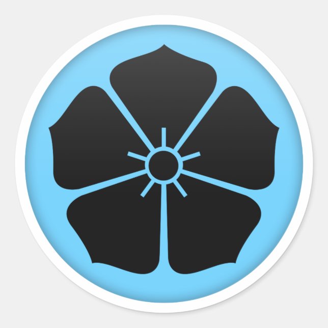 Adesivo Redondo Akechi Clan Kamon (Frente)