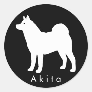 Adesivo Redondo Akita