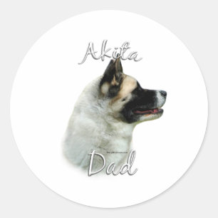 Adesivo Redondo Akita Pai 2