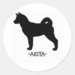 Adesivo Redondo Akita Sticker