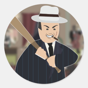 Adesivo Redondo Al Capone (História Simples)