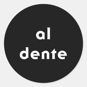 Adesivo Redondo Al Dente Pasta