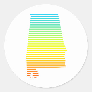 Adesivo Redondo alabama fade