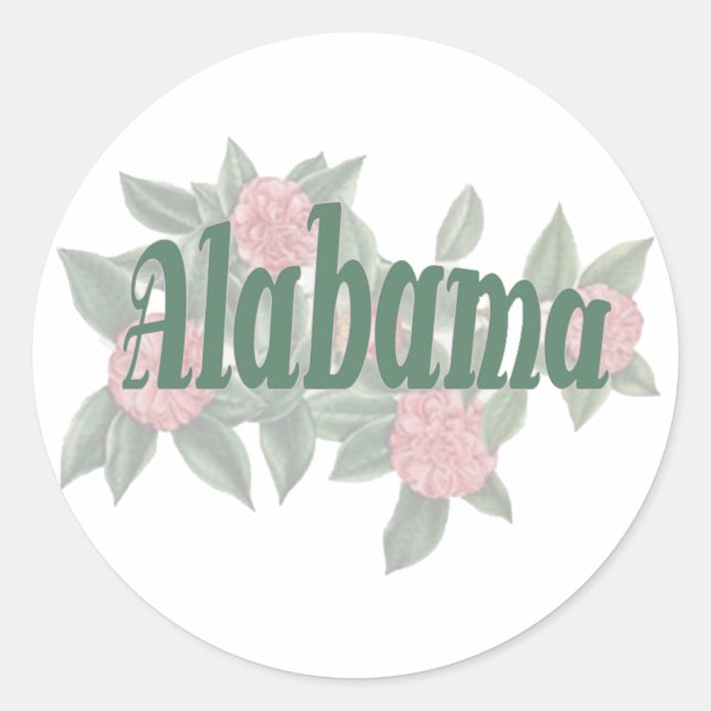 Adesivo Redondo Alabama Sticker (Frente)