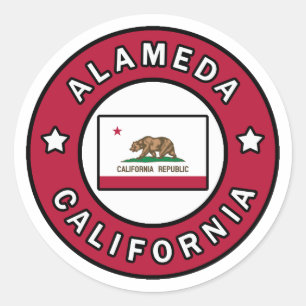 Adesivo Redondo Alameda Califórnia