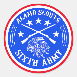ADESIVO REDONDO ALAMO SCOUTS 6 ARMY LOGO