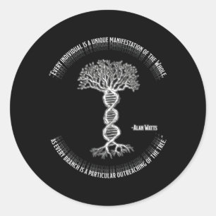 Adesivo Redondo Alan Watts Todo Indivíduo É P De Todo