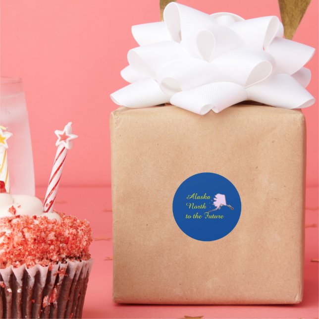 Adesivo Redondo Alasca Norte para o Futuro (Festa)