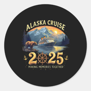 Adesivo Redondo Alaska Cruise 2025 Matching Family And Group Adven